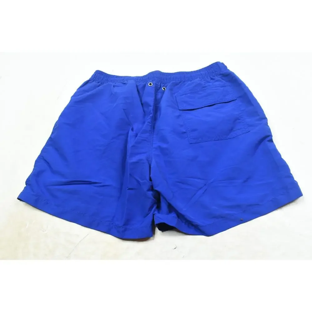 Polo Ralph Lauren Swim Trunks Shorts Mens Medium Blue Drawstring Mesh Lined